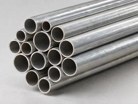 Thin wall pre-galvanized round steel tubes with clean cut ends